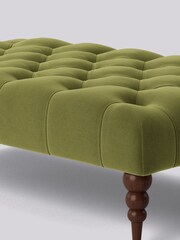Swoon Easy Velvet Fern Green Plymouth Rectangle Ottoman - Image 3 of 3