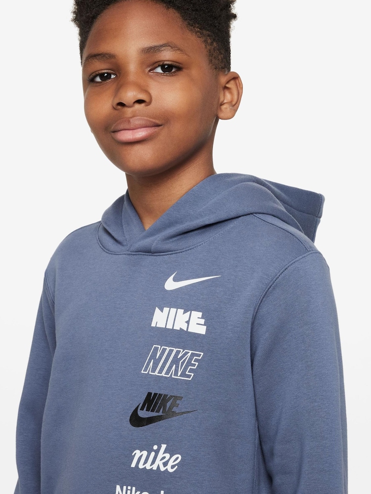 Nike Blue Sportswear Hoodie - Image 3 of 3 Nike Blue Sportswear Hoodie - Image 3 of 3