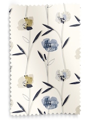 Blue Hetty Made To Measure 100% Cotton Curtains - Image 9 of 9