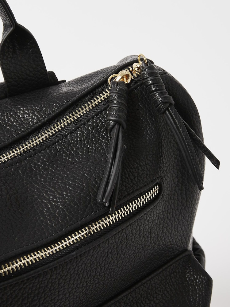 Oliver Bonas Black Slouch Jossie Maxi Backpack - Image 6 of 6