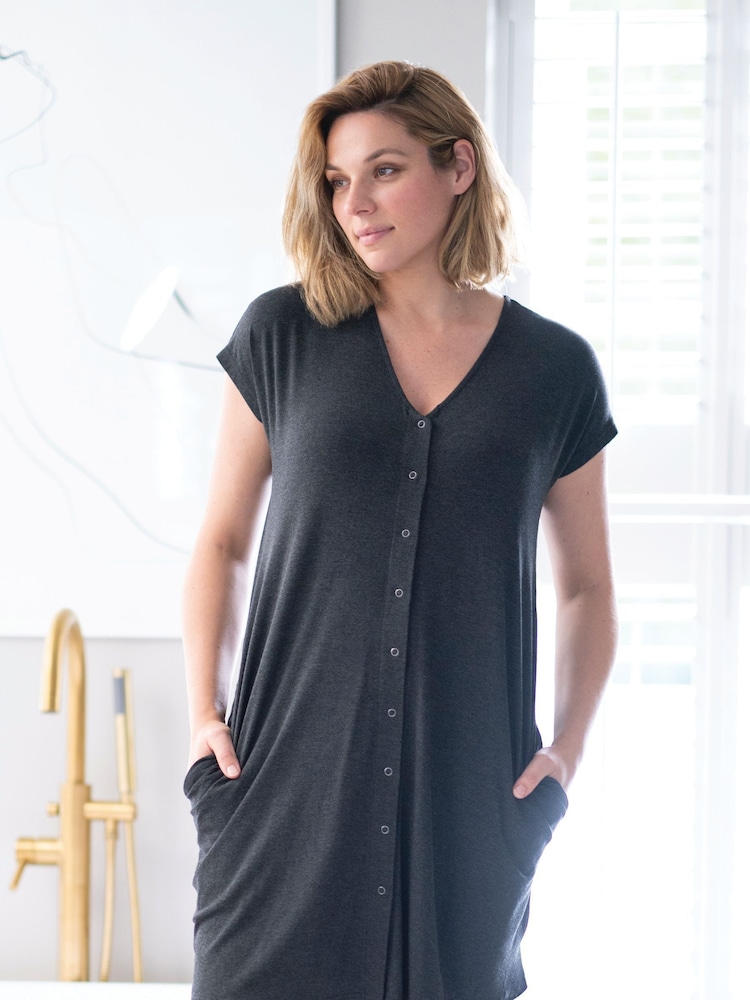 Seraphine Birthing Black Maternity Gown - Image 1 of 7