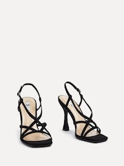 Linzi Black Sabrina Strappy Stiletto Heeled Sandals - Image 3 of 6