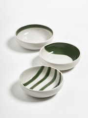 Jasper Conran London Set of 4 Green Abstract Set of 4 Bowls - Image 2 of 4