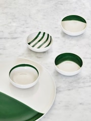 Jasper Conran London Set of 4 Green Abstract Set of 4 Bowls - Image 4 of 4