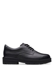 Clarks Black Multi Fit Leather Prague Lace Shoes - Image 1 of 7