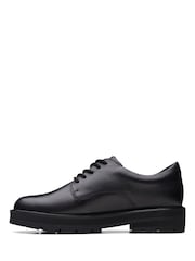 Clarks Black Multi Fit Leather Prague Lace Shoes - Image 2 of 7
