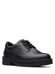 Clarks Black Multi Fit Leather Prague Lace Shoes - Image 3 of 7