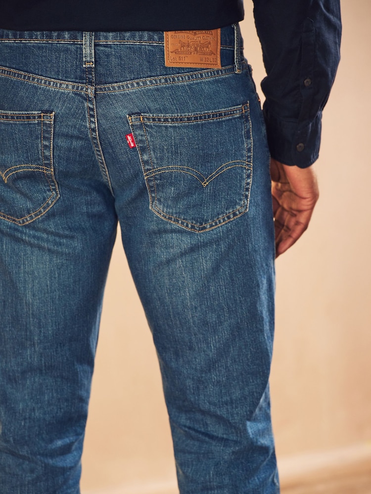 Levi's® Blue Denim Slim 511™ Jeans - Image 4 of 4
