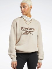 Reebok Yellow Classics Leopard Sweatshirt - Image 1 of 4