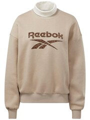 Reebok Yellow Classics Leopard Sweatshirt - Image 4 of 4