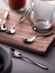 Robert Welch Set of 8 English Teaspoons Bourton Design - Image 1 of 4