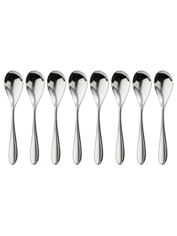 Robert Welch Set of 8 English Teaspoons Bourton Design - Image 2 of 4