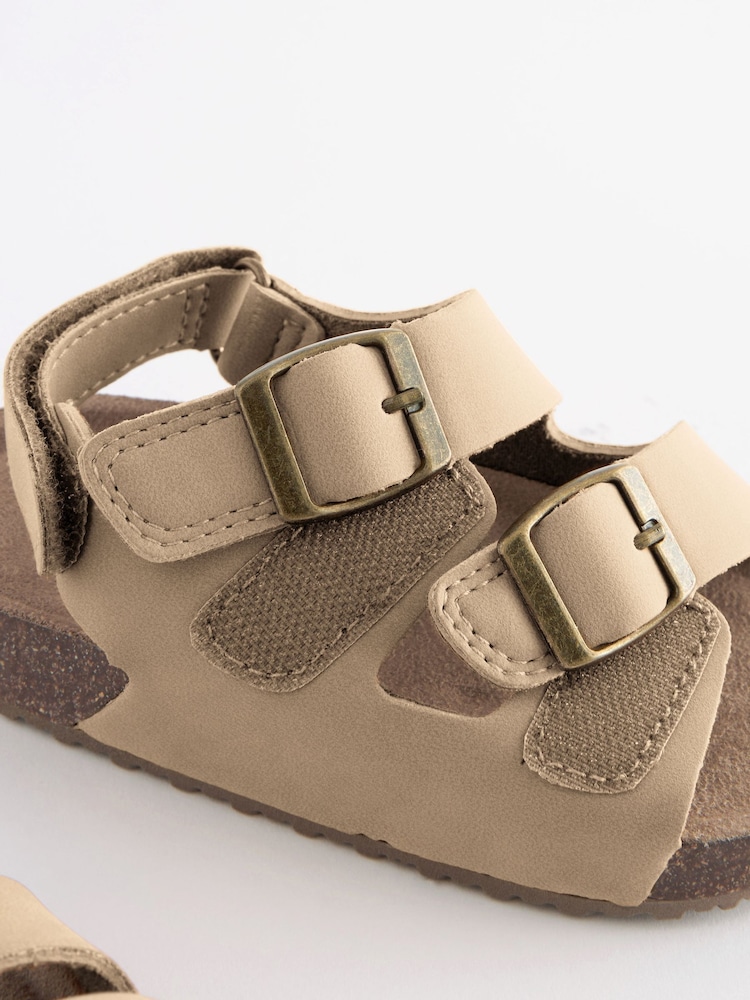 Lichtbeige - Sandalen met verzacht voetbed en twee gespbandjes - Image 4 of 5