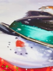 Juego de funda nórdica y funda de almohada con diseño navideño de Santa y un muñeco de nieve de Fusion - Imagen 3 de 4