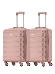Flight Knight Ryanair Priority 4 Wheel ABS Hard Case Cabin Carry On Suitcase 55x40x20cm  Set Of 2 - Image 1 of 3