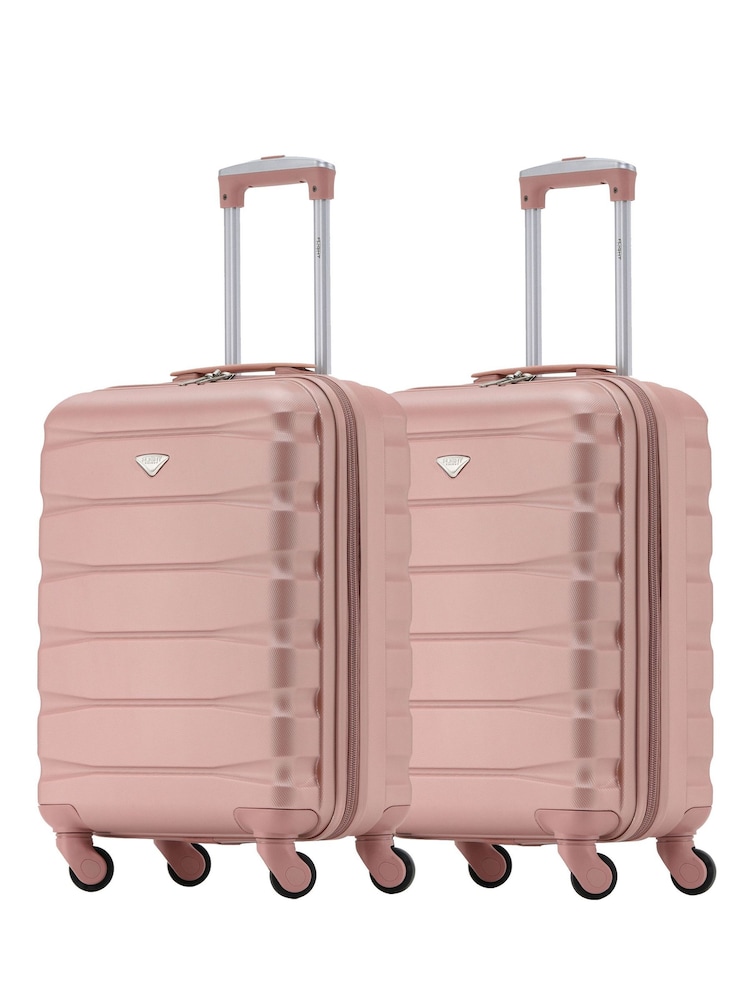 Flight Knight Ryanair Priority 4 Wheel ABS Hard Case Cabin Carry On Suitcase 55x40x20cm  Set Of 2 - Image 1 of 3