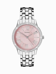 Sekonda Ladies Pink Silver Alloy Bracelet Watch - Image 1 of 5