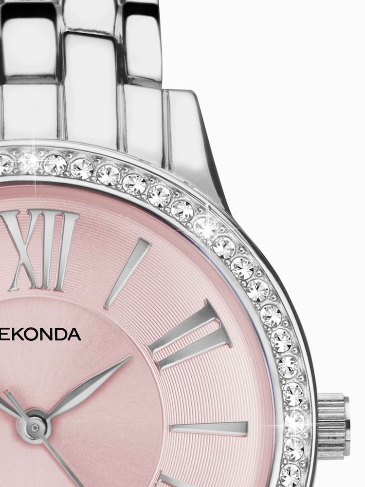 Sekonda Ladies Pink Silver Alloy Bracelet Watch - Image 2 of 5