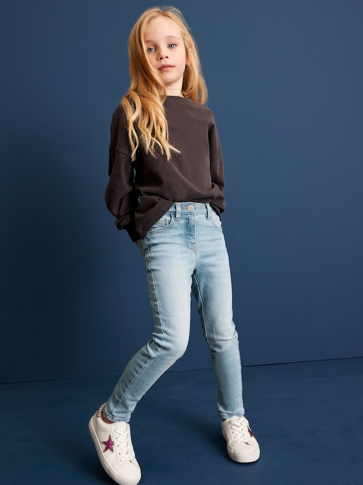 Denim Light Wash Slim Fit Skinny Jeans (3-16yrs) - Image 1 of 5