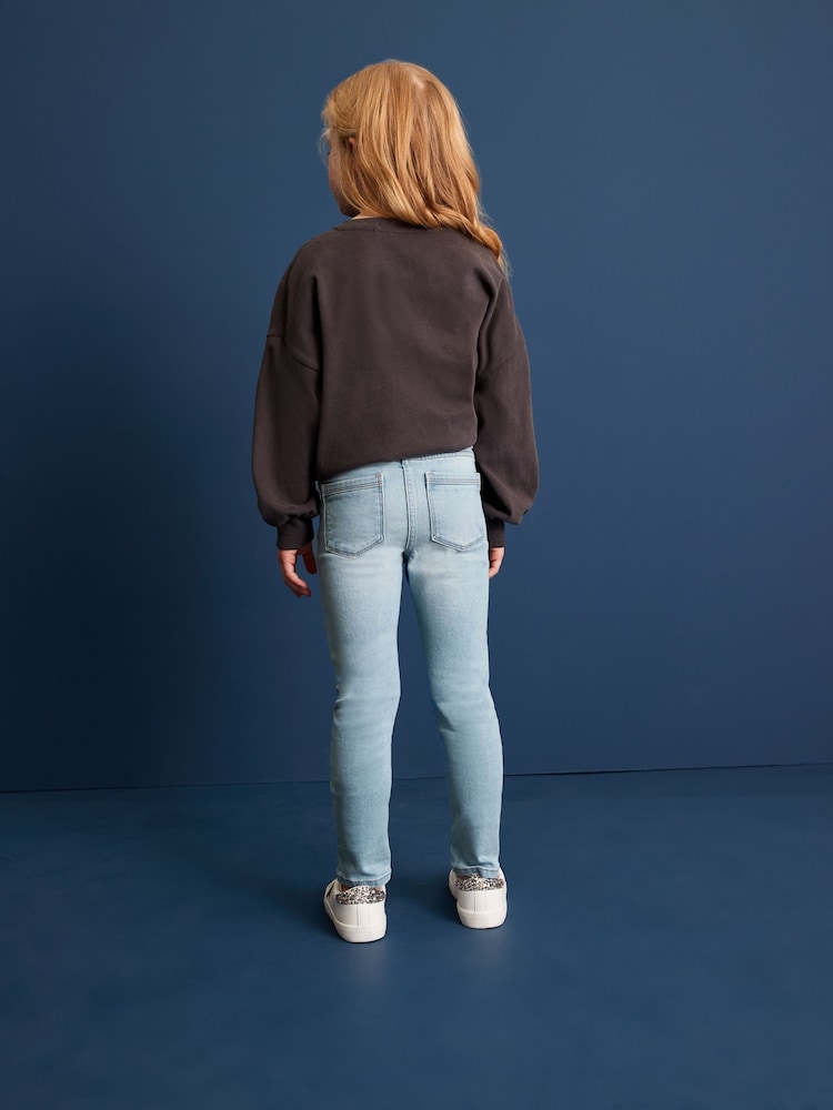 Denim Light Wash Slim Fit Skinny Jeans (3-16yrs) - Image 2 of 5 Denim Light Wash Slim Fit Skinny Jeans (3-16yrs) - Image 2 of 5