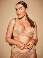 Ann Summers Nude 2 Sexy Lace Padded Plunge Bra - Image 1 of 5