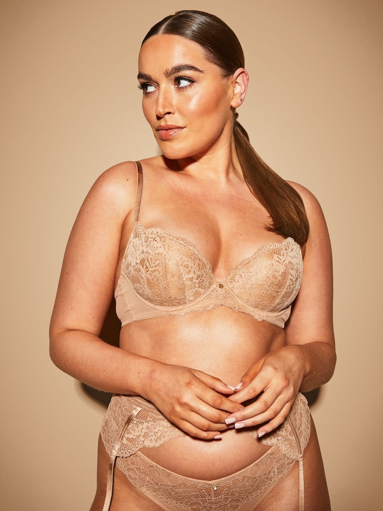 Ann Summers Nude 2 Sexy Lace Padded Plunge Bra - Image 1 of 5