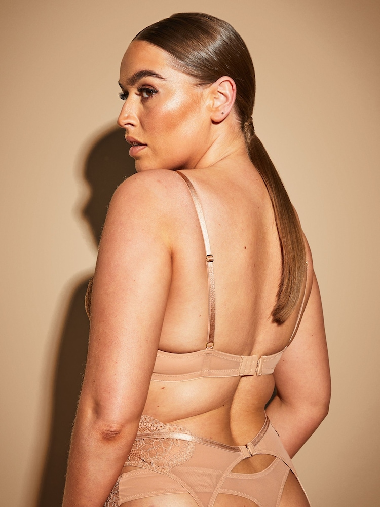Ann Summers Nude 2 Sexy Lace Padded Plunge Bra - Image 2 of 5