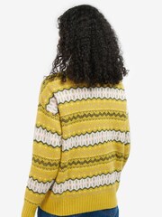 Barbour® Yellow Coastal Galia Fairisle Pattern Jumper - Image 2 of 5