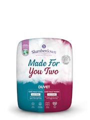 Slumberdown Made For You Two 4.5/10.5 Dual Tog White Duvets - Image 2 of 6