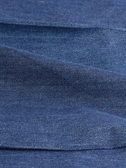 Rinse Blue Pleated Denim Mini Skirt - Image 6 of 6