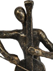 Libra Interiors Bronze Jackie Cellist Textured Sculpture - Image 4 of 4