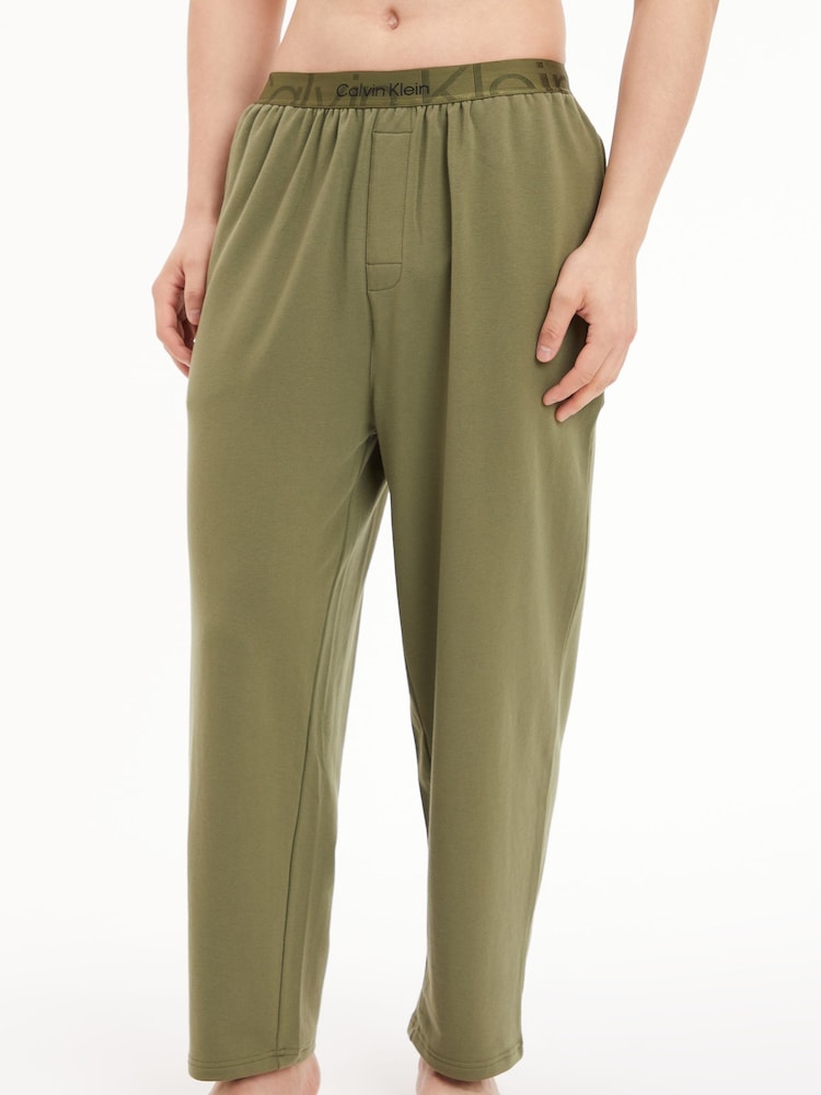 Calvin Klein Black Embossed Icon Lounge Pyjama Trousers - Image 1 of 4