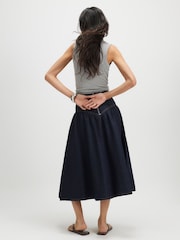 River Island Blue Denim A-line Midi Skirt - Image 2 of 4