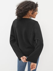 Calvin Klein Black Cashmere V-Neck Sweater - Image 1 of 4