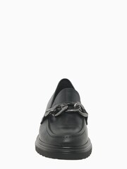 Gabor Extra Wide Fit Florida Black Leather Loafer Shoes - Image 4 of 5