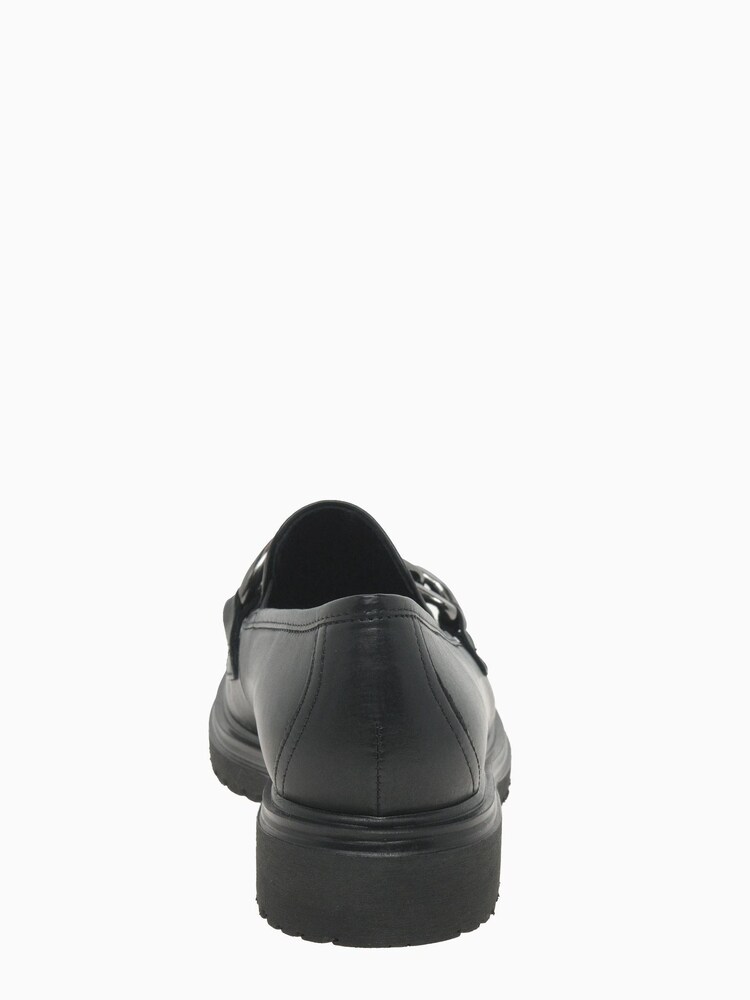 Gabor Extra Wide Fit Florida Black Leather Loafer Shoes - Image 5 of 5