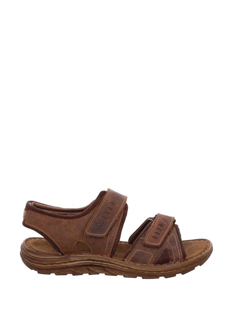 Josef Seibel Brown Raul Adjustable Leather Sandals - Image 1 of 3 Josef Seibel Brown Raul Adjustable Leather Sandals - Image 1 of 3