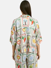 Smith & Soul Natural Tile Print Boxy Shirt - Image 2 of 6