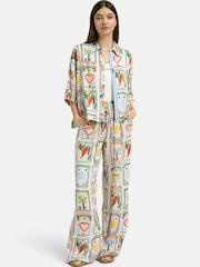 Smith & Soul Natural Tile Print Boxy Shirt - Image 3 of 6