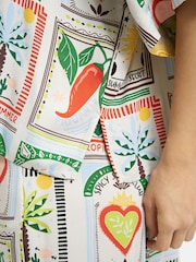 Smith & Soul Natural Tile Print Boxy Shirt - Image 6 of 6