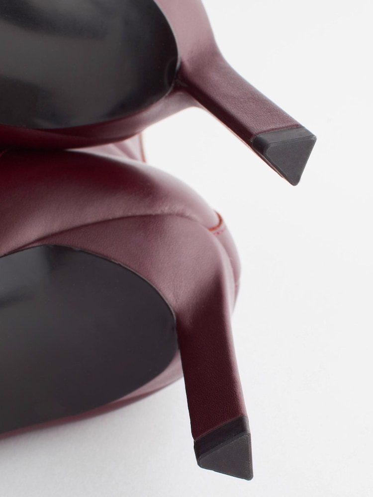 Burgundy Red Forever Comfort® Point Toe Heeled Boots - Image 7 of 7