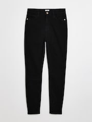 River Island Dark Black High Rise Skinny Jeans - Image 5 of 6
