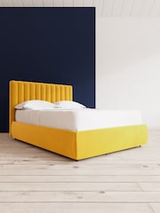 Swoon Easy Velvet Turmeric Yellow Porlock Divan Bed - Image 1 of 8