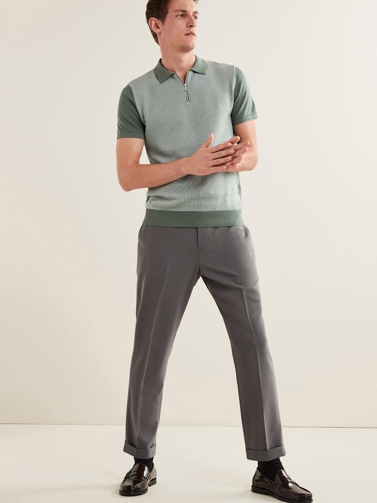 Grey Wide Leg Plain Front Formal Trousers - Image 2 of 6 Grey Wide Leg Plain Front Formal Trousers - Image 2 of 6