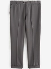 Grey Wide Leg Plain Front Formal Trousers - Image 4 of 6