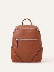 Accessorize Brown Classic Zip Around Backpack - Image 2 of 3