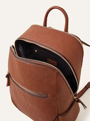Accessorize Brown Classic Zip Around Backpack - Image 3 of 3