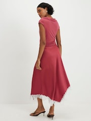 River Island Pink Lace Hybrid Drape Maxi Dress - Image 2 of 4