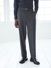 Grey EDIT Oversized Check Suit Trousers - Image 1 of 1