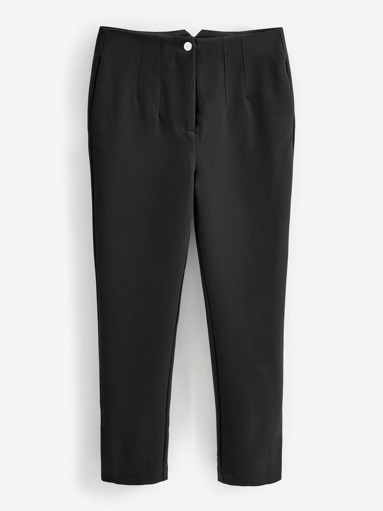 Schwarz - Hose in Slim Fit mit extra hoher Taille - Bild 5 von 5